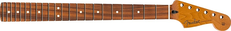 Fender Roasted Maple Stratocaster Neck, 22 Jumbo Frets, 12", Pau Ferro, Flat Oval Shape image 1