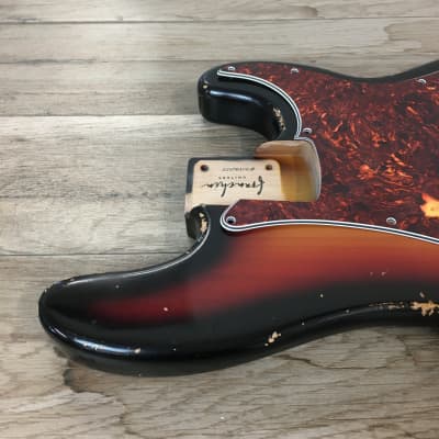FRANCHIN Jupiter bass guitar body Relic Aged 3-Color Sunburst 100% Nitro Lacquer Alder P-Bass type Made in Italy - Stock piece #20790525 image 8