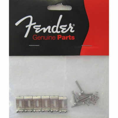 Fender American Standard Stratocaster Bridge Saddles, Set of 6, Nickel image 2