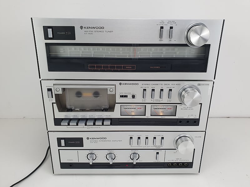 Kenwood KA-300 Amplifier - KX-400 Cassette deck - KT-400 Tuner - Nice Serviced set image 1