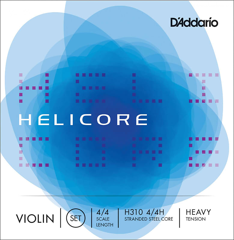 D'Addario H310 4/4H Helicore Violin String Set 4/4 Scale Heavy Tension image 1