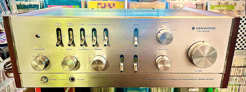 Kenwood Ka 4006 Stereo Integrated Amplifier Silver Face Wood Reverb