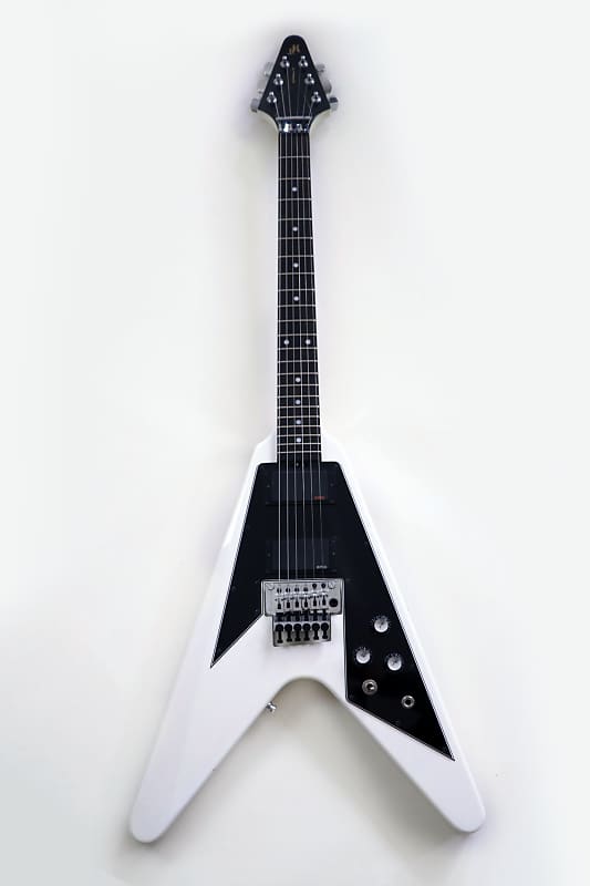 Killer KG Wishbone V Flying V Snow White with EMG 81/89 Pickups (Made By  ESP In Japan, Gibson Case) | Reverb