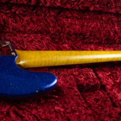 2018 Fender Custom Shop '64 Jazz Bass Stacked Knobs Purple Sparkle Aged*853-r052Bass image 19