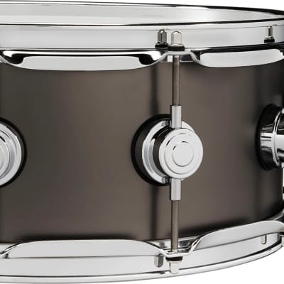 DW Collector's Series Satin Black Over Brass Snare Drum, 5.5"x14" image 3