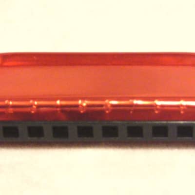 "Simply Red" Deluxe 10 Hole Diatonic Harmonica with Case - Key Of C image 3