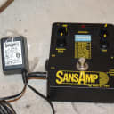 Vintage 1980s Tech 21 SansAmp Black Sans Amp Boost Overdrive Pedal w/Power Supply