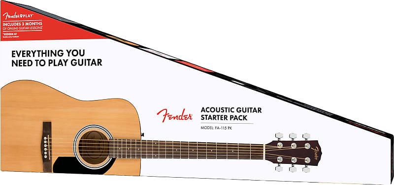 Fender FA-115 Dreadnought Acoustic Guitar Pack - Natural-Natural image 1