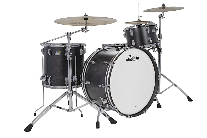 Ludwig Legacy *Pre-Order* Exotic Charcoal Satin Pro Beat 14x24_9x13_16x16 Drums | Special Order | Authorized Dealer image 1