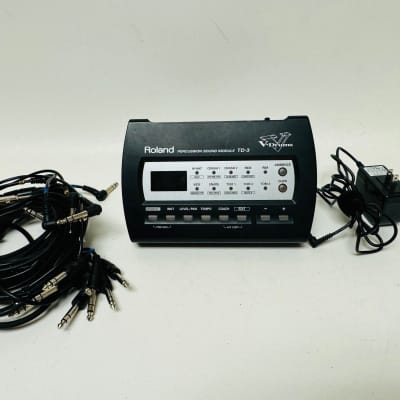 Roland TD-3 V-Drums Module Brain Cables Power