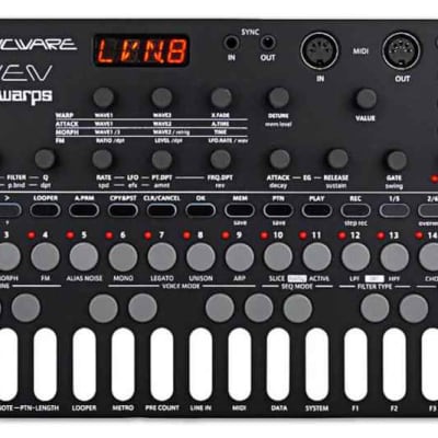 Sonicware Liven 8bit Warps 27-Key Synthesizer Groovebox | Reverb