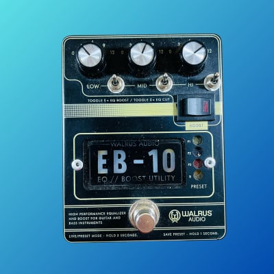 ギター Walrus Audio EB-10 Preamp EQ WAL-EB10#B Walrus Audio EB-10 Preamp/EQ/Boost Pedal - Black | Sweetwater