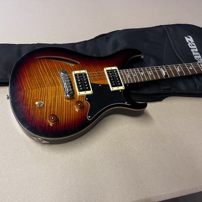 PRS SE Custom Semi-Hollow Electric Guitar w Case | Reverb