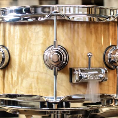 DW Collector's Natural Super Curly Maple 10ply VLT 5.6x14 Snare (video demo) image 2