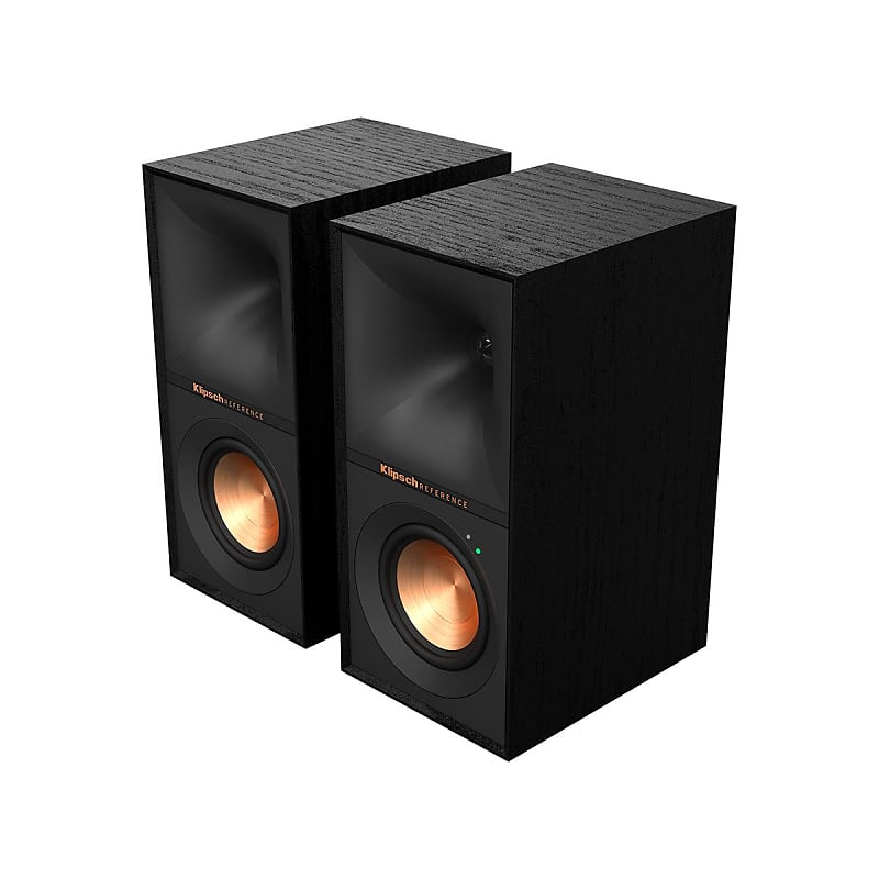 Klipsch Reference R-40PM 4  240W 2-Way Wireless Active Bookshelf Speakers, Pair, Black  			
