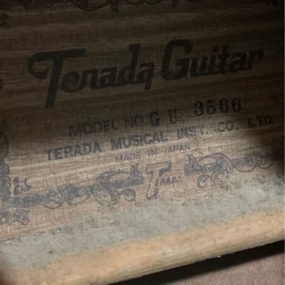Terada ‘Hummingbird’ 12 String Acoustic Guitar 1970s Sunburst image 3