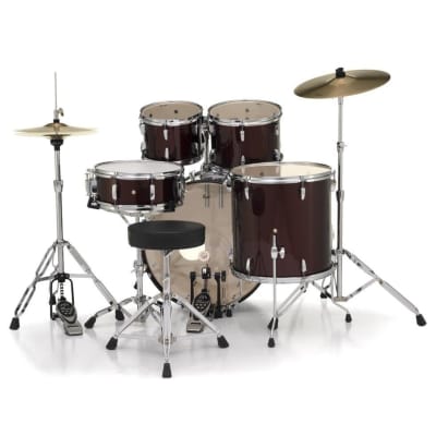 Pearl Roadshow 5pc Drum Set w/Hardware & Cymbals Wine Red RS525SC/C91 image 14