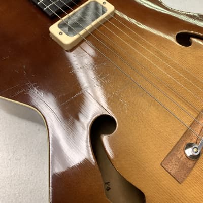 Kay Dynamic 1950s Spruce Archtop Professional Rebuild Handwound Silverfoil Beautiful And Easy Player image 8