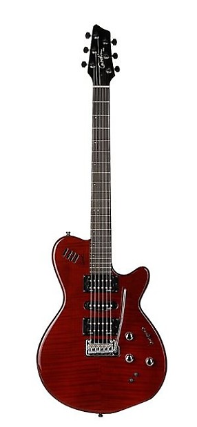 NEW GODIN XTSA LEAFTOP SYNTH ACCESS ELECTRIC GUITAR IN DARK TRANS RED W/BAG image 1
