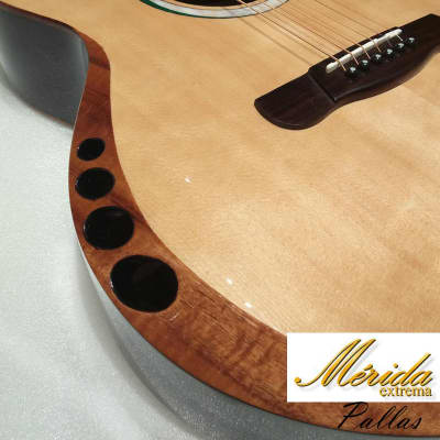 Merida Pallas Solid Engelmann Spruce & Rosewood Grand Concert Cutaway acoustic guitar image 6