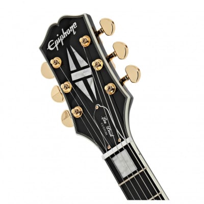 Epiphone Original Collection Les Paul Custom Ebony Guitar Left Hand image 8