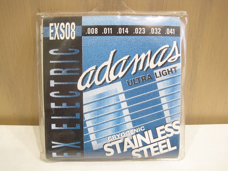 Adamas EXS08 Cryogenic Stainless Steel Ultra Light 8-41 Electric Guitar Strings image 1