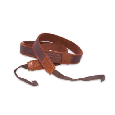 RightOn Straps Classical Dual-Hook Brown Guitar Strap for