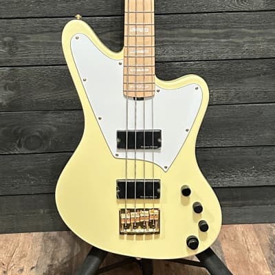 ESP LTD GB-4 4-String Vintage White Electric Bass Guitar image 1