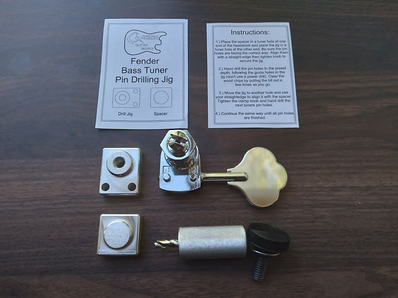 BASS Guitar Tuner Installation Tool Pinmount Drill Jig Reverb