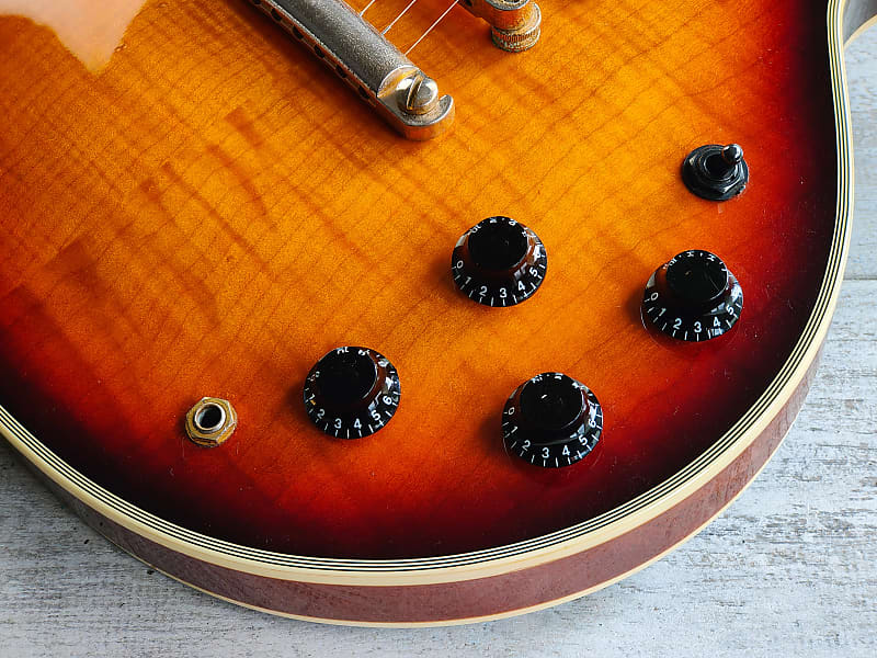 1997 Burny Japan LS-135 Single Cutaway (Flamed Brown