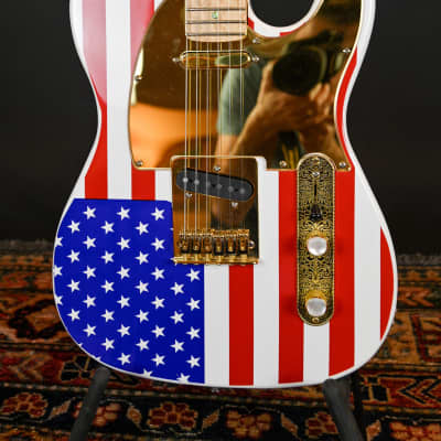 American Flag Telecaster Style Body with Licensed Fender Neck by Mighty Mite USA image 4