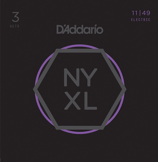 D'Addario NYXL1149-3P Nickel Wound Electric Guitar Strings 3-Pack, Medium Gauge image 1