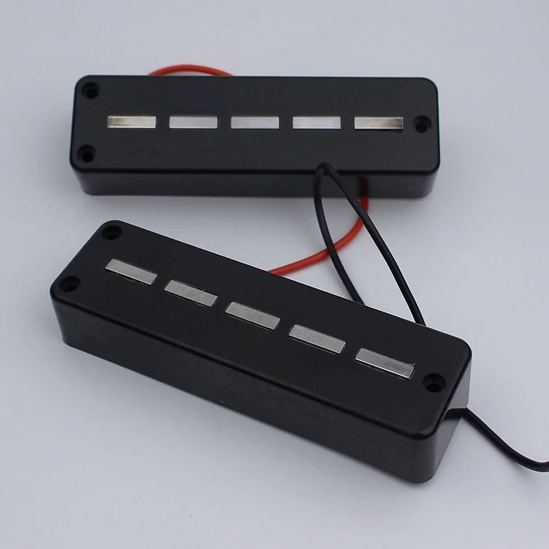 5 String Bass Guitar Soapbar Pickups Set with Ceramic Reverb