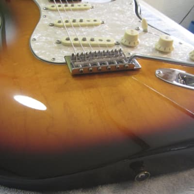 Upgraded Fender Stratocaster 2014 - 3 tone with case image 8