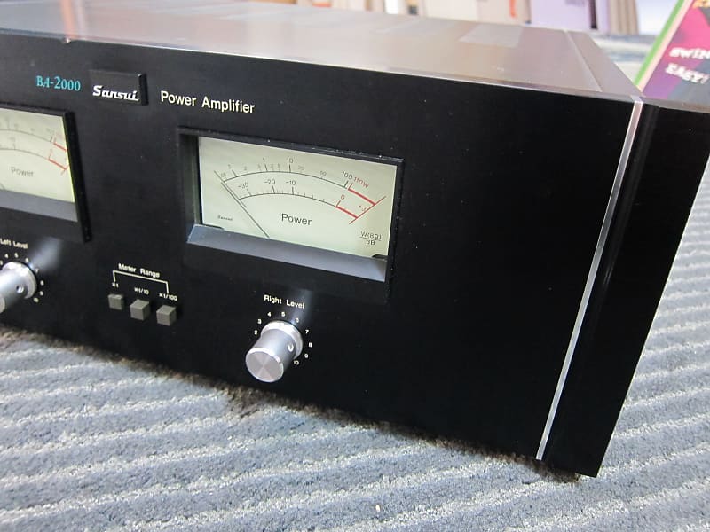 Vintage Top Line Sansui BA-2000 Stereo Amp VU Meters, JAPAN, Tested, Ex  Sound, Powerful, 1970s 1970s - Black / Gray