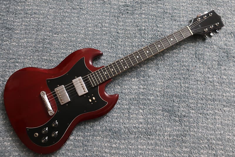 Vintage 1970s MIJ Teisco Ventura SG Standard G400 310 2 PU Wine Red Very  Well Made Matsumoko Ibanez