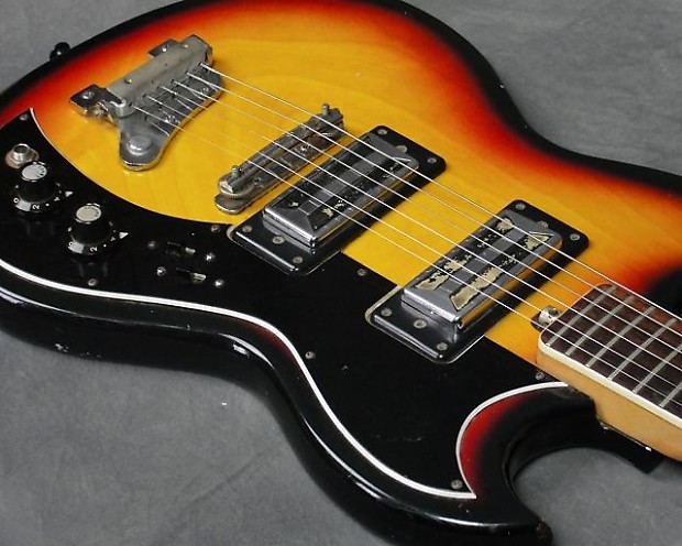 Vintage Kay K-2T , Made in Japan, SG Guitar, Sunburst, w/Gig Bag