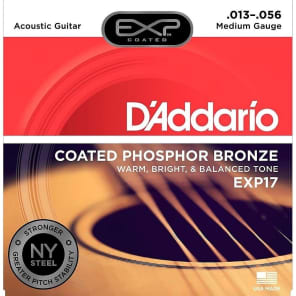 D'Addario EXP17 Coated Medium Acoustic Guitar Strings