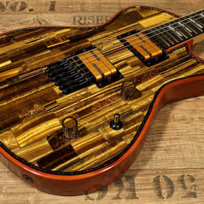Tiger´s Eye top? I am not kidding you - this Chronos guitar has a real gemstone top! image 1