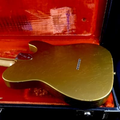 LEFTY! Vintage 1976 Fender Telecaster Custom Roasted Ash Firemist Gold Nitro Relic USA 7.2 lb! image 19
