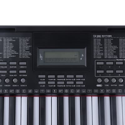 Glarry GEP-108 61-Key Portable Keyboard Set w/LCD Screen, Stand, Microphone image 2