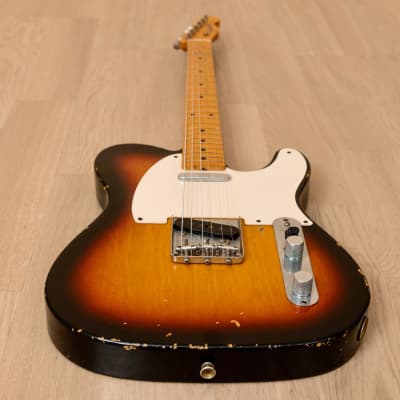 2012 Fender Custom Shop '58 Telecaster Relic Sunburst Ash Body w/ Tweed Case, Tags & COA image 11