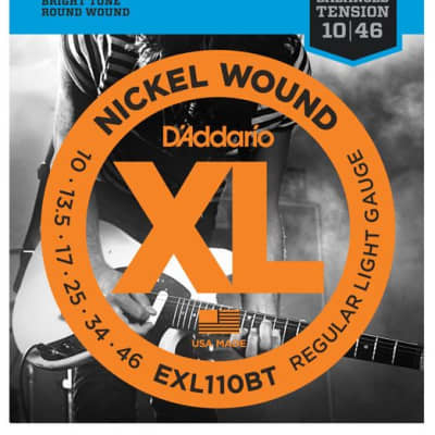 D'Addario EXL110BT Nickel Wound Guitar Strings, Regular Light, 10-46