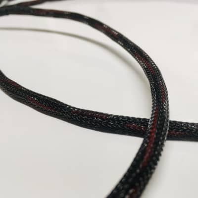 Pine Tree Audio Tri-Braid Auxiliary Cable Black/Red 7ft image 5