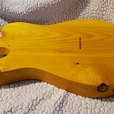 USA hand made Butterscotch body. Nitro finish .Made for a Tele neck. 3.3 Lbs. image 8