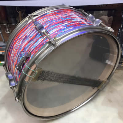 Ludwig WLF 6.5”x14” Snare Drum 1950’s Red Psychedelic Mod Fade image 6