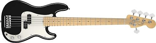 Fender American Standard Precision Bass V 5-String Electric Bass (Maple Fingerboard, Black) image 1