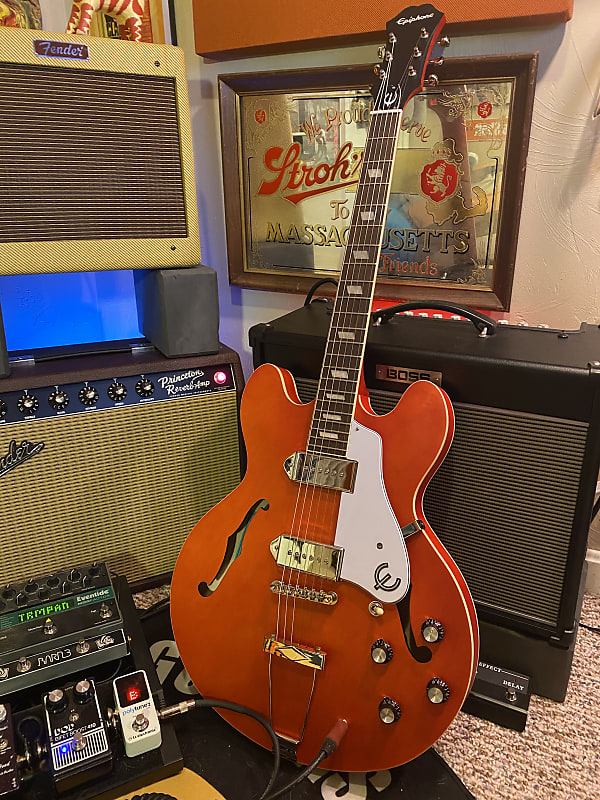 Epiphone Casino Worn Sunrise Orange (CME Exclusive) | Reverb