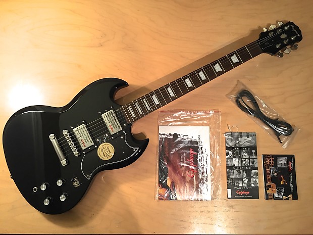 Epiphone SG G-400 2007 Ebony Black 1962 Electric Guitar w
