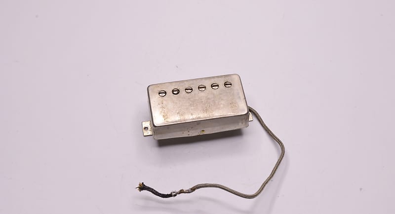 Gibson 496R USA Humbucker Neck Pickup ~RELIC Aged NICKEL Cover~ for Les  Paul/LP